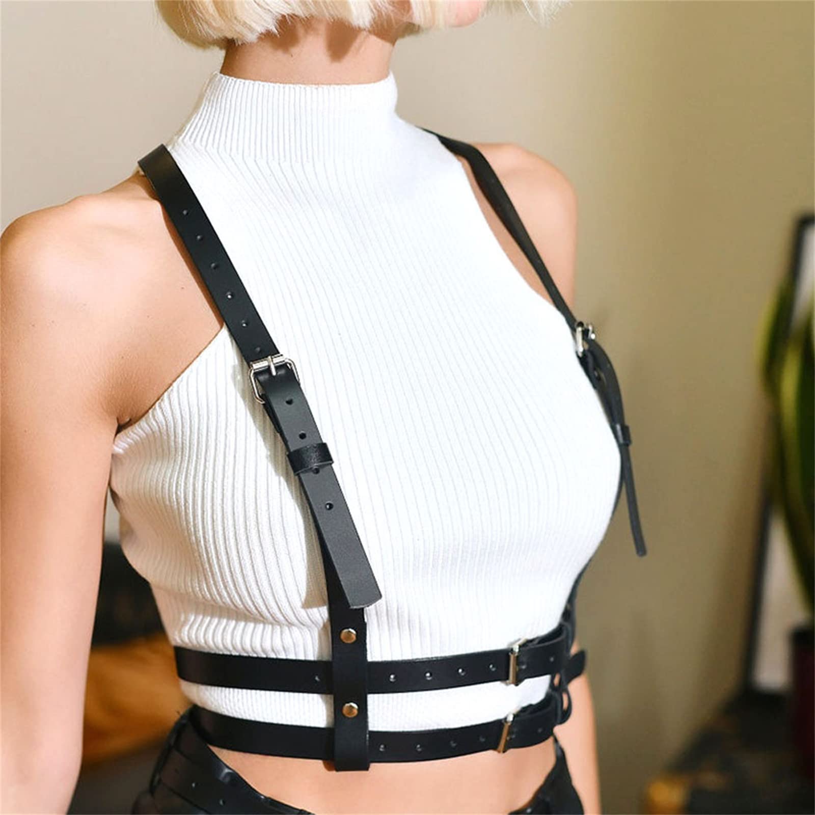 Punk Waist Harness Belt Belts Waist Chest and Back Integrated Belt
